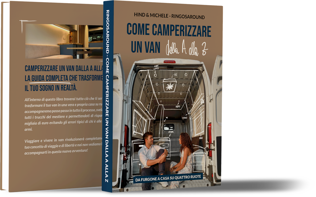 Copertina del libro 'Come camperizzare un van dalla A alla Z' di Hind & Michele – RINGOSAROUND